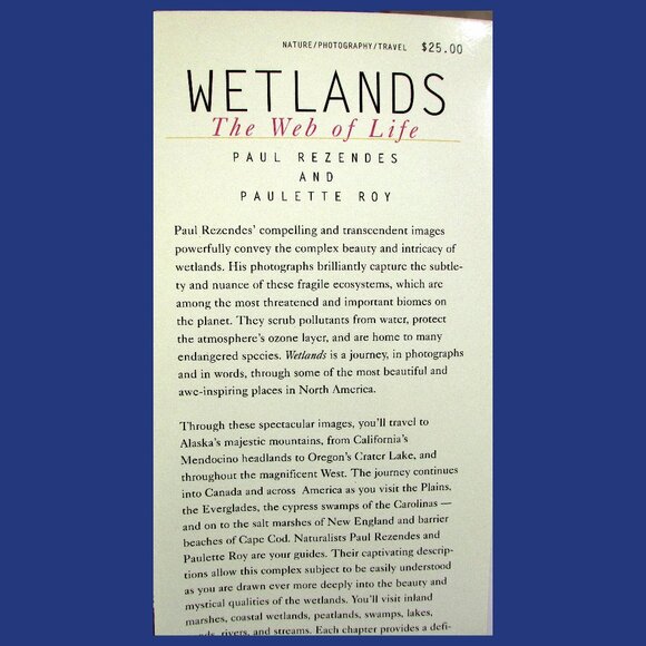 Book - Wetlands: The Web of Life, by Paul Rezendes and Paulette Roy - Picture 11 of 13
